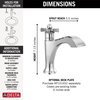 Delta Dorval: Single Handle Bathroom Faucet 557-MPU-DST